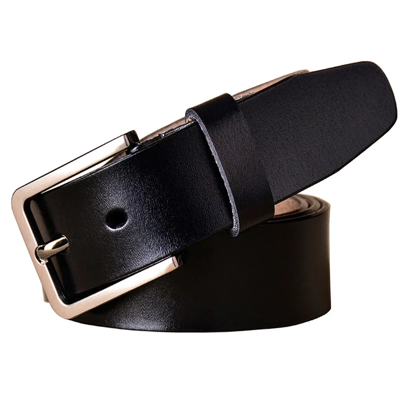 Fashion genuine leather belts for women Luxury Designer Silver Pin buckle belt female Quality cow skin waist strap Width 3.3 cm