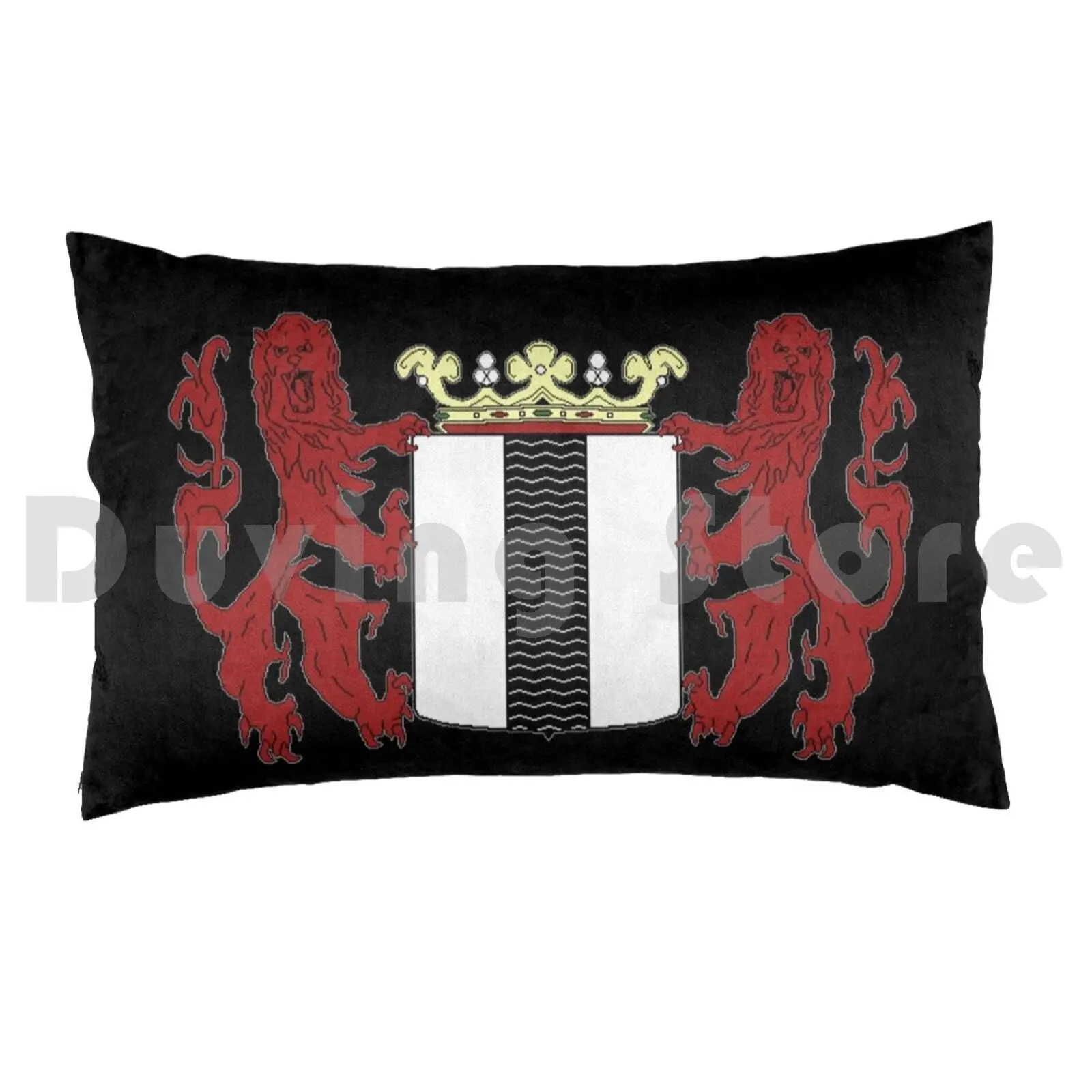 Coat Of Arms Of Delft Pillow Case Printed 35x50 Coat Arms Delft Netherlands Holland Black White Red Lion Gold