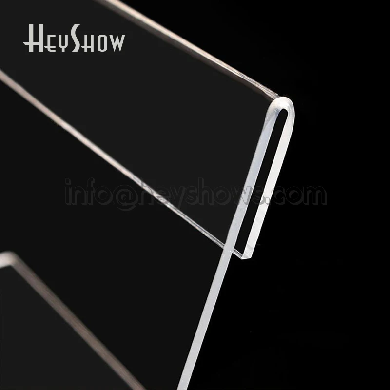 10pcs L Shaped Acrylic Desk Price Tag Holder Clear Acrylic Table Sign Label Frame Desktop Display Stand Paper Name Card Holders