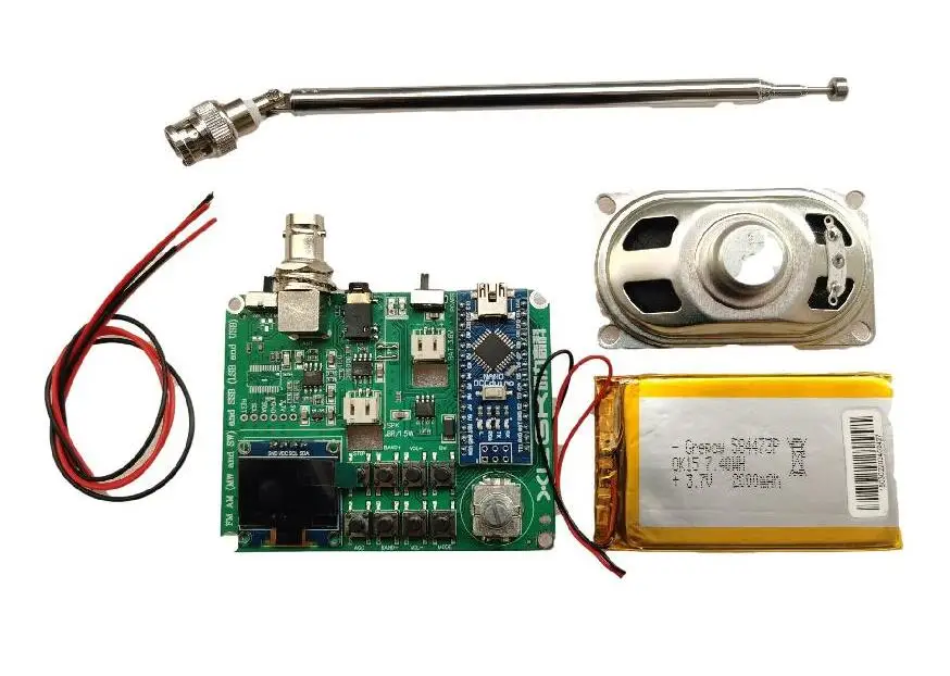 Assembled SI4732 All Band Radio Receiver Support  FM AM (MW and SW) SSB (LSB and USB)  + 3.6v lithium battery + Antenna + Speake