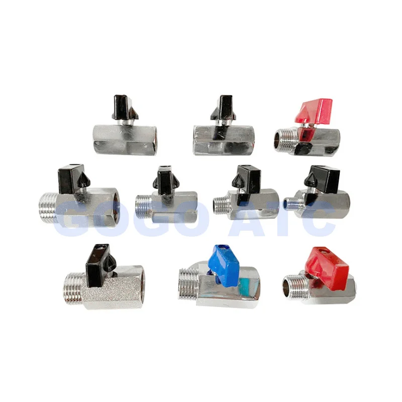Электромагнитный клапан Brass Mini Ball Valve 1/8 1/4 3/8 1/2 3/4 BSP Female Male Thread Hardware 2 Way Ball Valve Copper Вода и пар — деталь 4