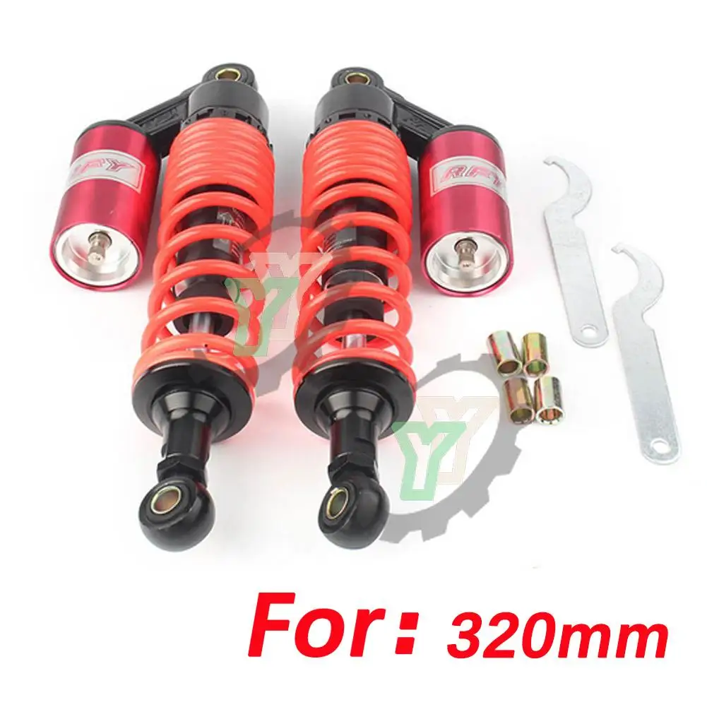 

Universal Motorcycle Eye-Eye 320MM Pair Rear Air Shock Absorbers Suspension ATV Quad Scooter Kart Dirt Sport Bikes Motor