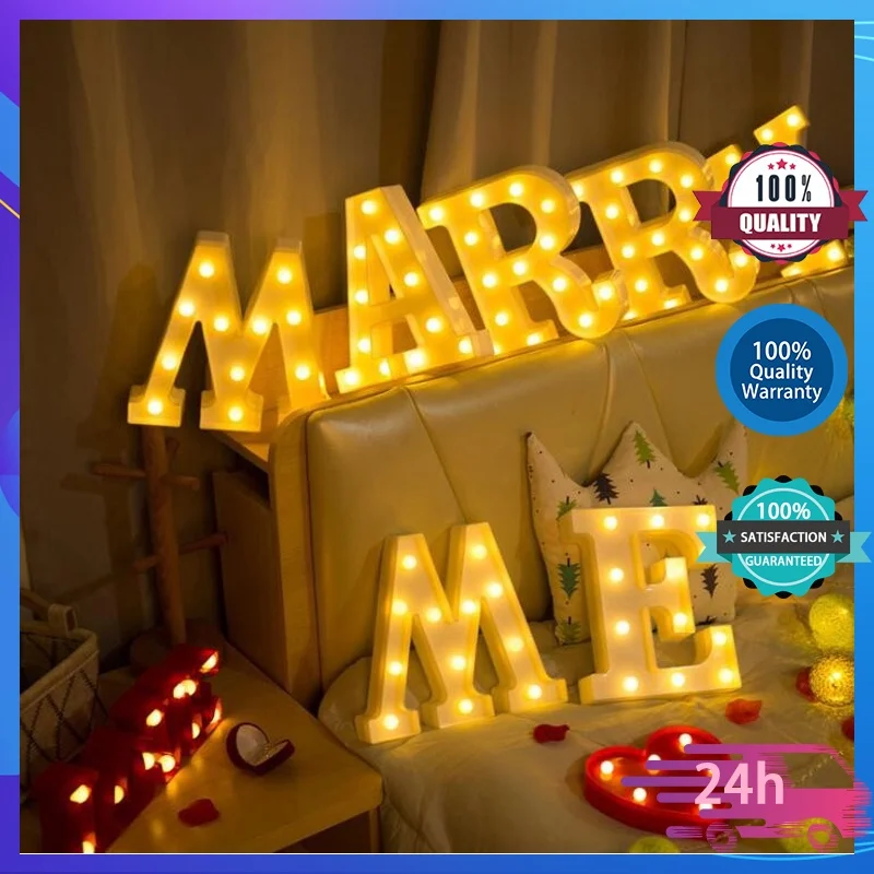 Home Decoration 0-9 Numbers Symbol Sign Plastic LED Lights Christmas Wedding Party Decor Valentines Day Gift