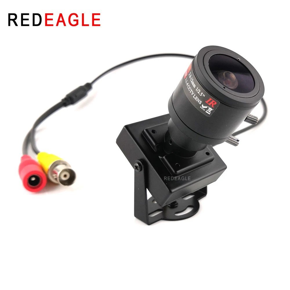 

REDEAGLE CVBS Mini Varifocal Analog CCTV Camera 2.8-12mm Adjustable Lens Car Home Security Video Surveillance Camera