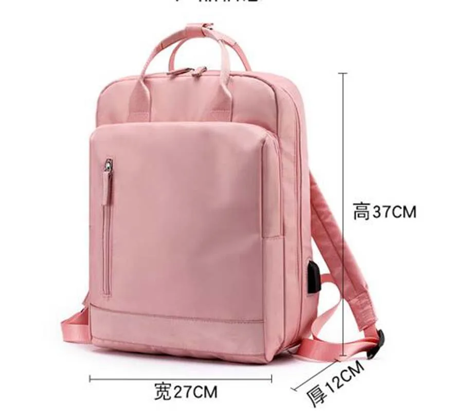 Imagem -05 - Mochila de Nylon Multifunções para Homens e Mulheres Bolsas de Viagem de Ombro Duplo Impermeável Bolsa de Escola Sólida Nova Moda