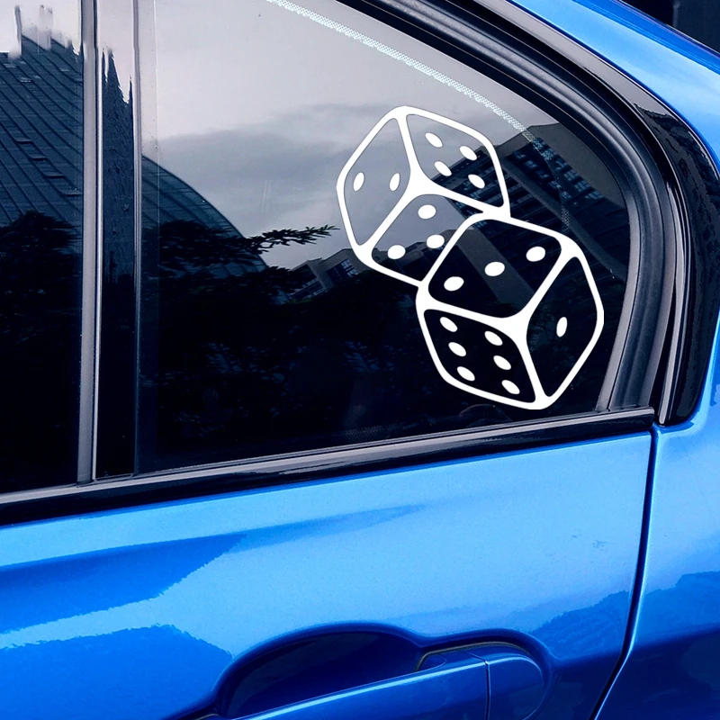 40412# Die-Cut Vinyl Decal Dice Car Sticker Waterproof Auto Decors on Car Body Bumper Rear Window