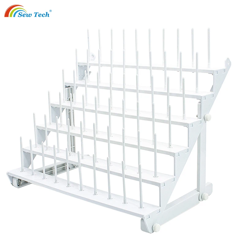 Sew Tech 60 Spool Cone Thread Rack Holder Plastic Stand Wall Mount Embroidery Organizer Storage for Sewing Quiting Hair Braid