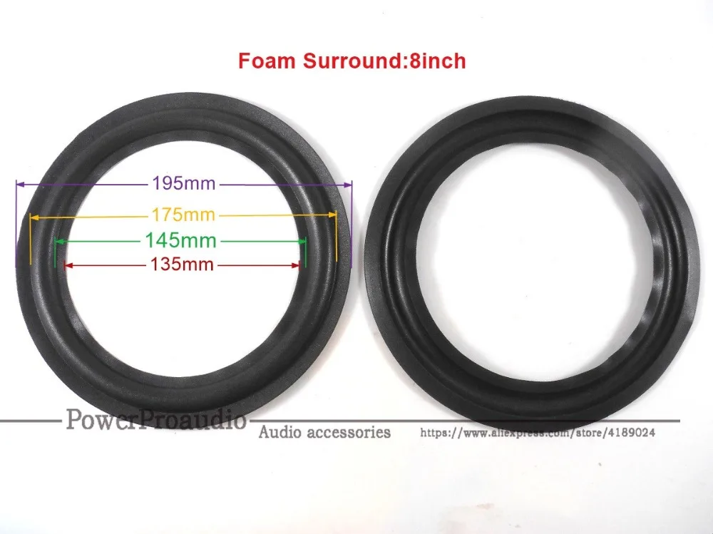 

20 pcs /lot Brand New 20 Pcs/Lot 8 inch 8" Woofer / Bass Speaker Surround Repair Foam ( 135mm / 145mm / 175mm / 195mm )