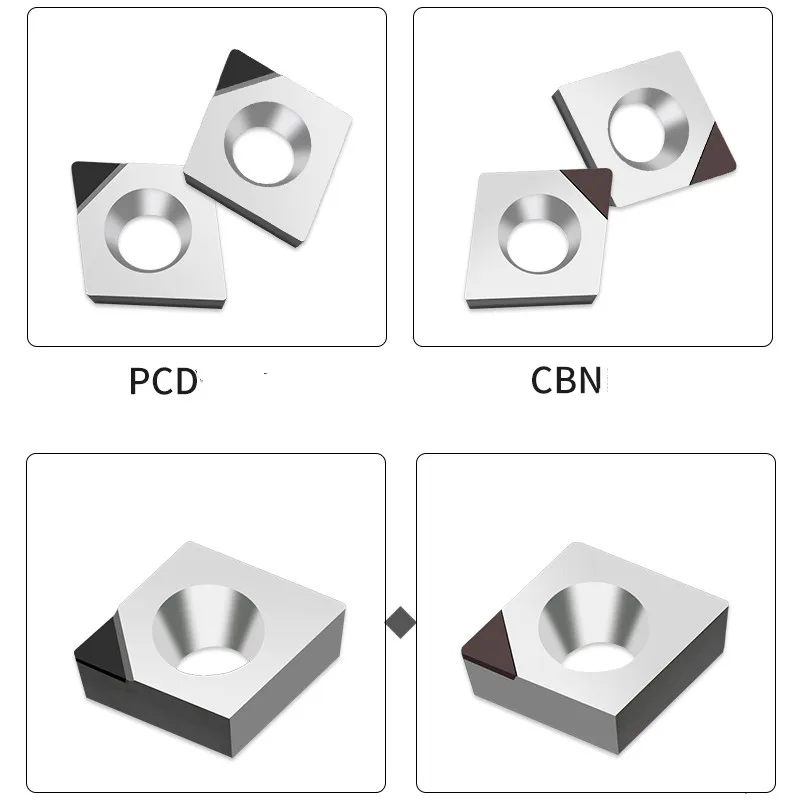 Pcd Cbn Insert Diamant Insert Cnc Draaibank Snijgereedschap Insert CCMT060202 CCMT060204 CCMT09T304 CCMT09T308 CCMT120402 CCMT120404