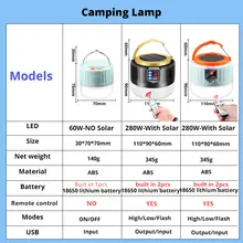 Solar LED Camping Light USB Rechargeable #4