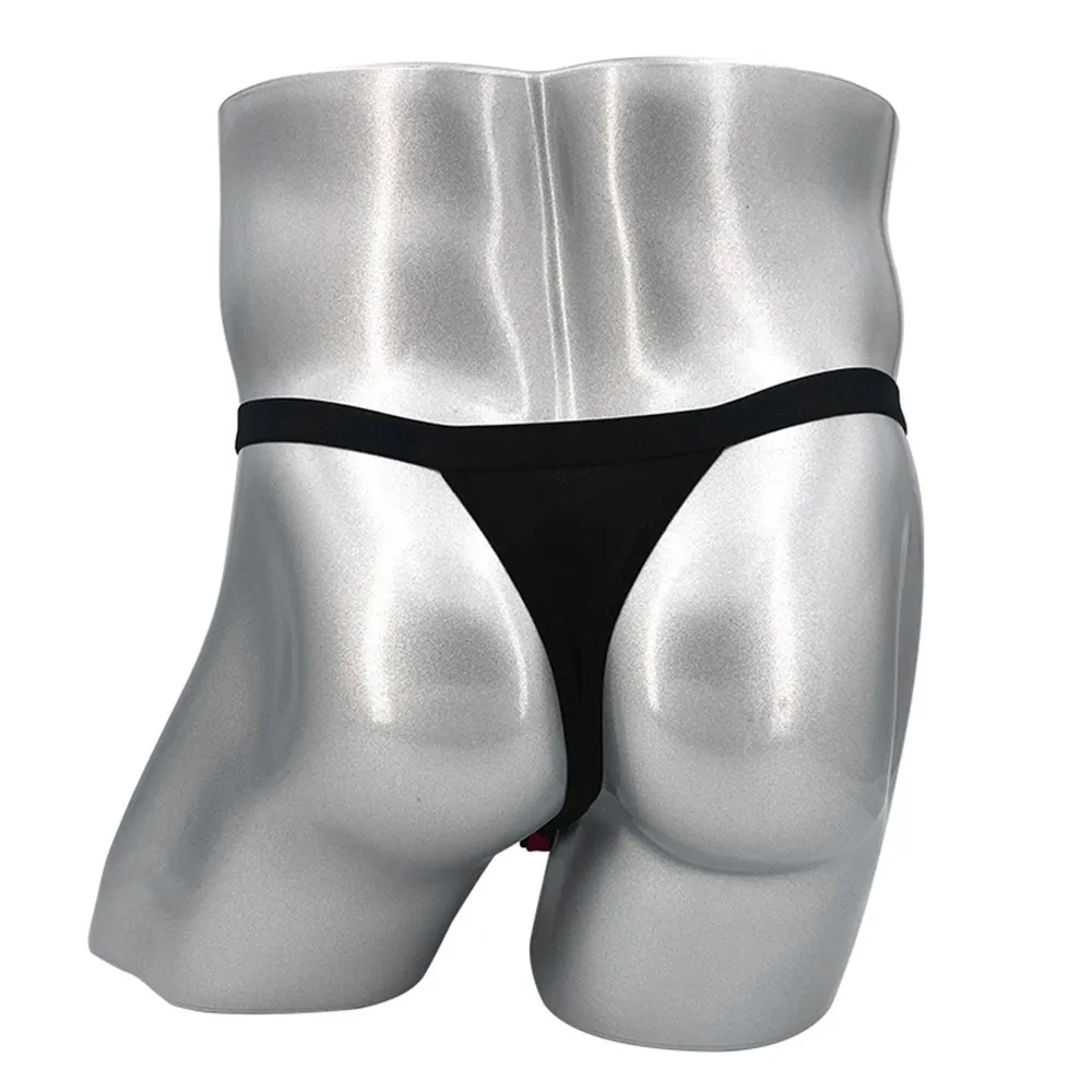 Men Metal Ring Underwear Thongs G String Sexy Breathable Mesh Hole Nylon Bikini Briefs Man Erotic T-back Tanga Underpants pantie