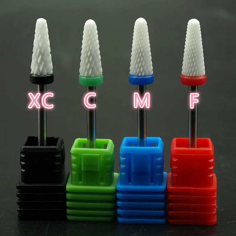 EasyNail Ceramic Nail Drill Bit Rotate Burr Milling Nail Cutter Bits For Manicure Pedicure Tool Electric Nail Drill Accessories