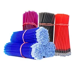 50/100/200/300Pcs Set Erasable Gel Pen Refill Rod 0.5mm Needle Tip 7 Color Ink Office School Writing Stationery Accessories