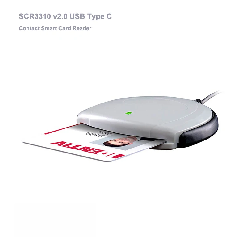 SCR3310 v2.0 Identiv USB type C SmartCard reader - ideal for online banking / secure access / ID card reader