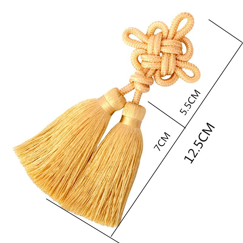 2Pcs High Quality Chinese Knots Double Tail Tassels Pendant DIY Jewelry Home Curtain Sewing Accessories Car Key Bag Adorn Craft