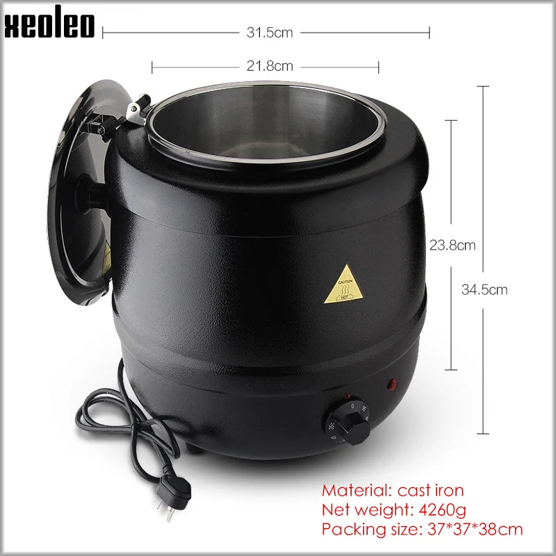 XEOLEO 10L Multifunction Electric Soup Stew Food Heating Warmer for Cooking Soup/Porridge/Pregnant Tonic Paint/Stainless Steel