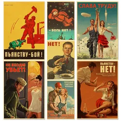 Buy 3 Get 1 Free Stalin USSR CCCP Poster High Quality Prints and Posters Wall Art Retro Painting for Home Room Wall Decor