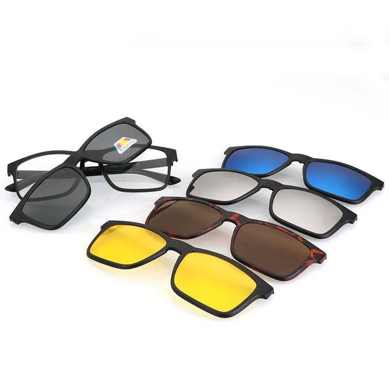 Polarized Sunglasses Finished Myopia Eyewear Optical Eyeglasses Frame Men Belt Magnet 5 Clip Sunglasses Myopia Glasses Frame
