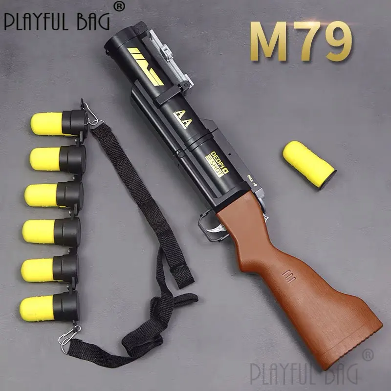 PB Playful bag M79 grenade launcher CS model toy Sponge soft bullet launcher for children M79 Outdoor CS sport toys QG25S