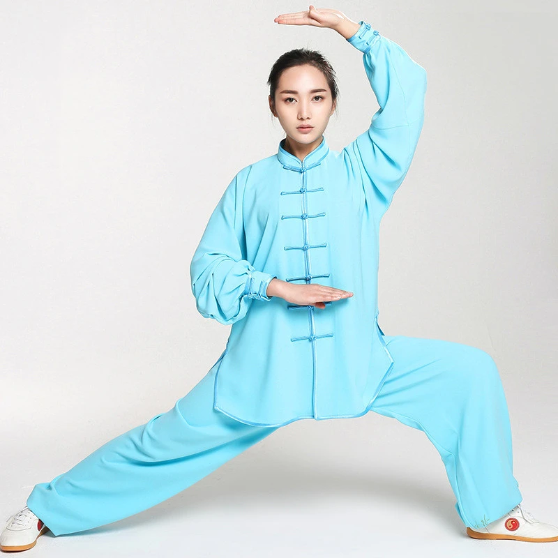 Summer Autumn Cotton Tai Chi Clothing Middle Aged Outdoor Fitness Judo Martial Jiu Jitsu Arts Sports Exercise Men Women Suits