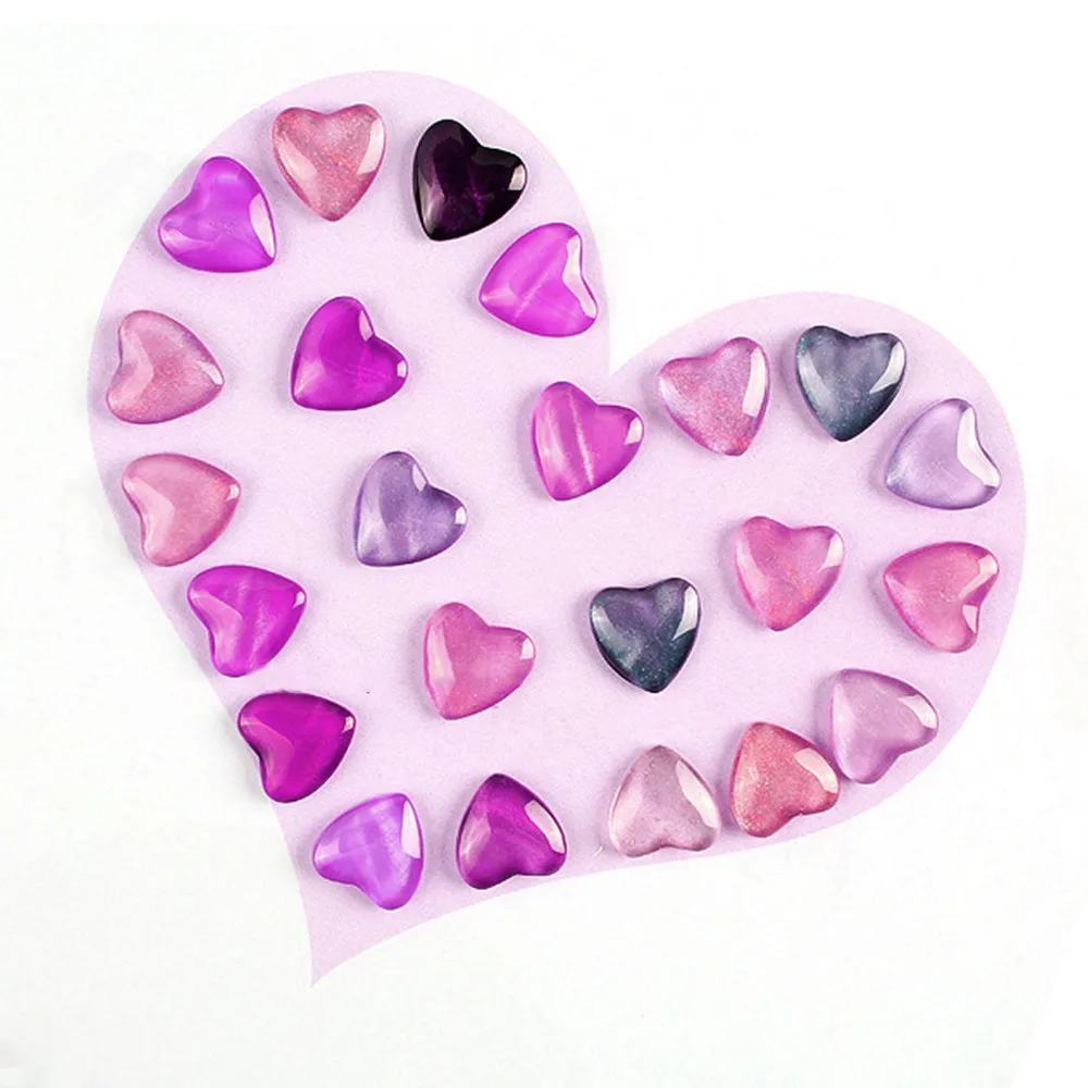 100pcs Nail Polish Display Art Tips Heart-shaped Designs Swatches Showing Shelf Salon Clip Palette Nails Tools Manicure