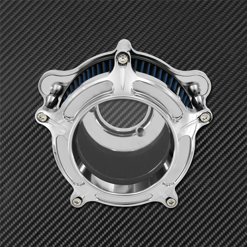 Motorcycle Air Cleaner Intake Filter Chrome For Harley Sportster XL48 Dyna FXDLS Touring Electra Road Glide Softail FLSTNSE