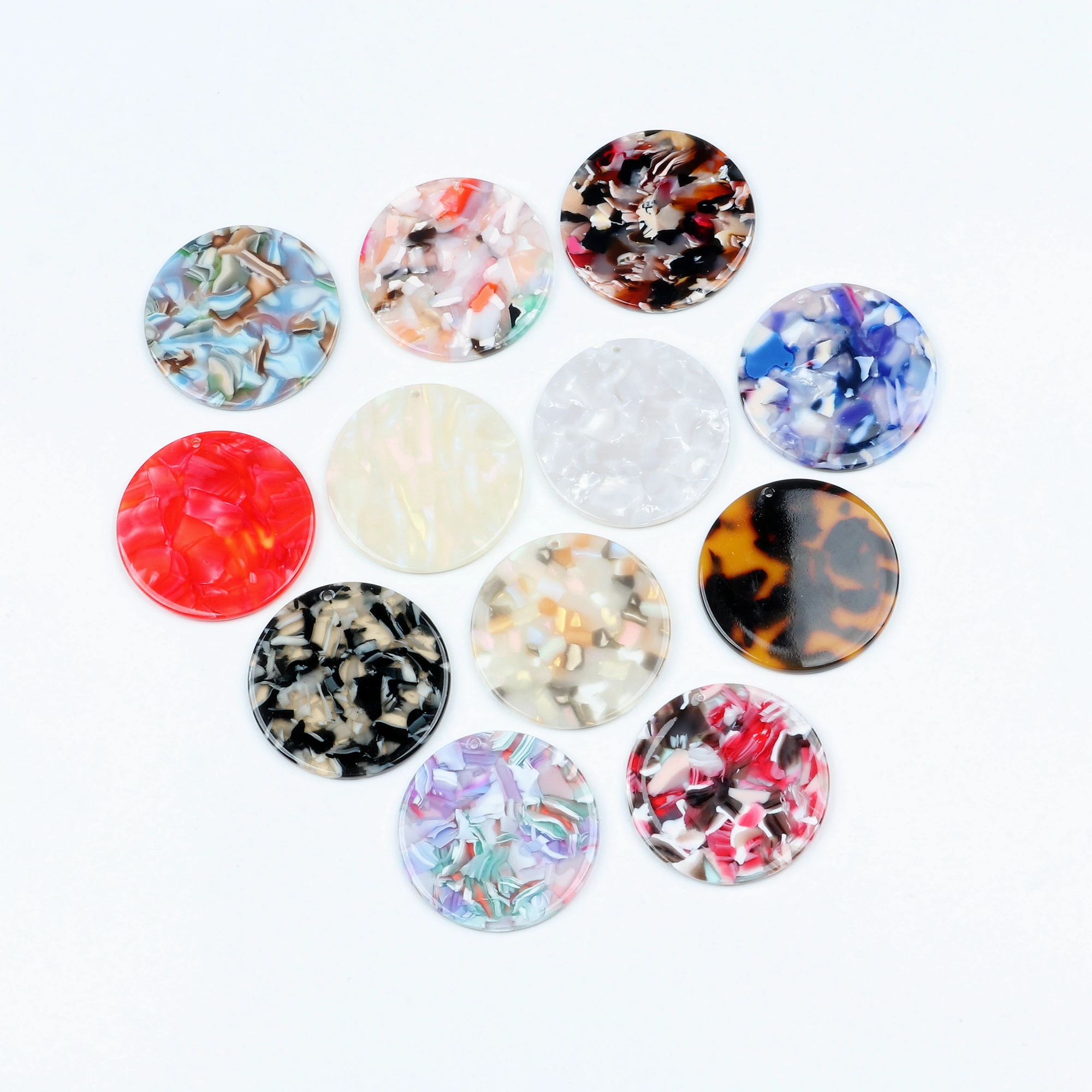 Tortoise Shell Beads,Acetate Acrylic Earring Charms,Circle Coin Shaped Pendants,Jewelry findings,Earrings Parts,37MM ACE233