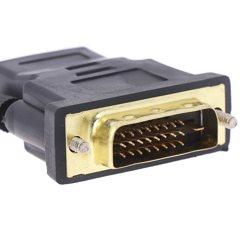 Hot sale 1pc DVI D 24+1 Pin Male To  Female Adapter Converter HDTV Cable Switch for PC PS3 Projector HDTV  Converter