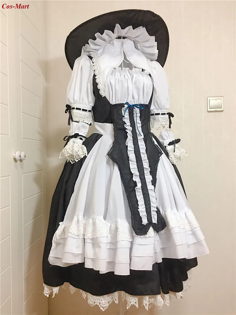 Cos-Mart Game Touhou Project Kirisame Marisa Cosplay Costume Fashion Cute Maid Dress Party Role Play Clothing Custom-Make