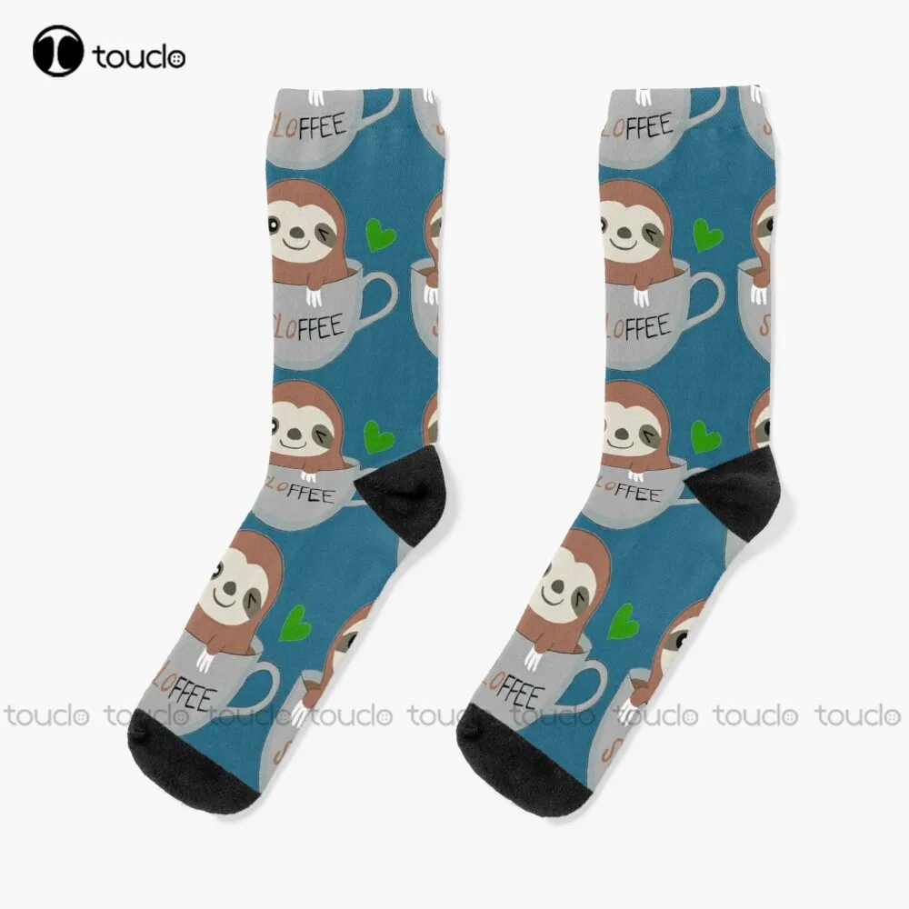 

New Spirit Animal (Sloth) Socks Mens Soccer Socks Personalized Custom Unisex Adult Socks Popularity Holiday Gifts Teen Socks