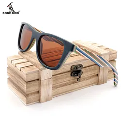 BOBO BIRD Wood Sunglasses Women Men 2020 Polarized Sun Glasses Ladies shades for Women In Bamboo BoxDropshipping