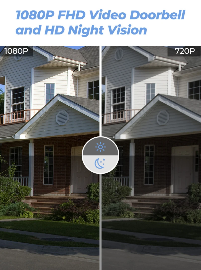 Tuya Drahtlose 1080P Türklingel WIFI High Definition Visuelle Intelligente Nacht Licht PIR Motion Türklingel Kamera Stimme Intercom Alarm