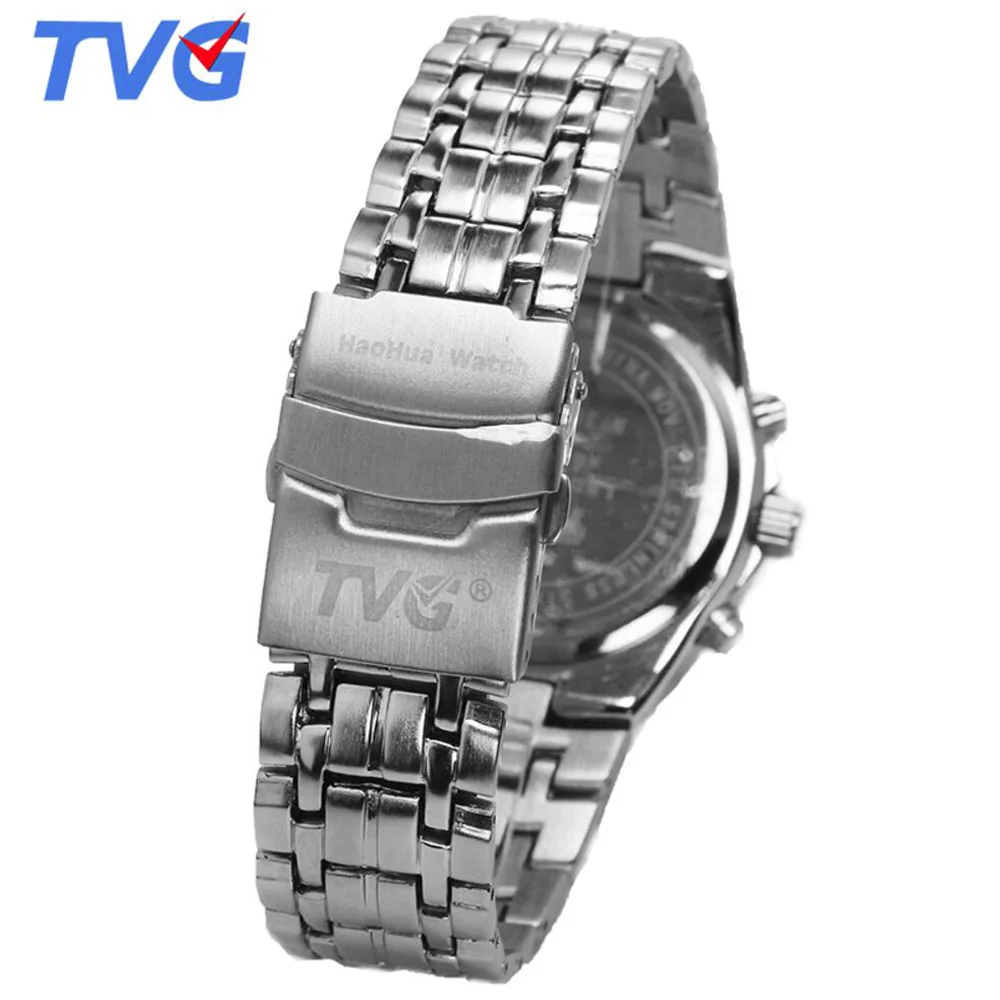 TVG Men Watches Men Led Digital Watches Stainless Steel Electronic Wristwatch Men Sports Watches Relogio Masculino reloj hombre