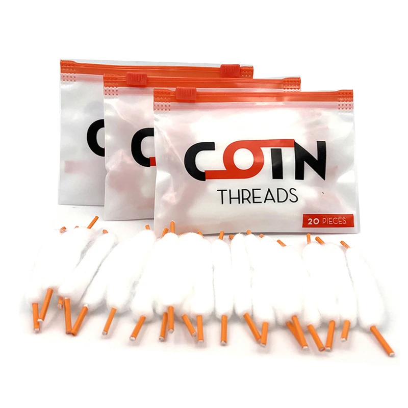 20PCS/Bag Shoelace Vape Cotton Cotn Vape Wick Vaper Cotton Bacon for Electronic RDA RTA RBA Atomizer Coil Heating Wire