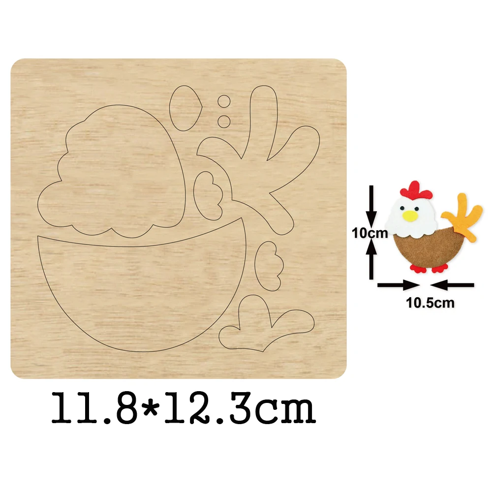 Christmas Jewelry Turkey Cock Wood Cutting Dies Keychain Steel Mold Leather Bag Suitable for Die Cutting Machine on the Market