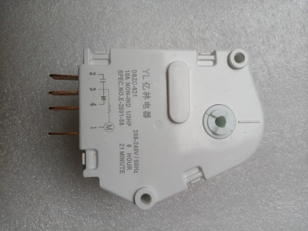 1Pc 220V 6H21Min Factory Direct Defrost Timer 2-3-4-1 Four-Pin On The Door Refrigerator Accessories Mechanical Defroster