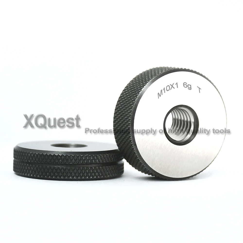 Medidor de Anel de Rosca Métrica Conjunto M10 M10x1.5 M10x1.25 M10x1 Fino Parafuso Anel Gage Calibres Ferramentas de Inspeção de Rosca M10x0.75 M10x0.5 6g