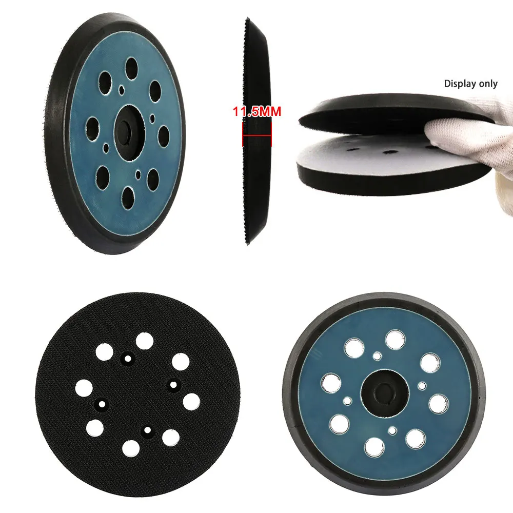5 Polegada 8 furos 125mm gancho loop lixamento almofada de apoio elétrica makita orbital discos de disco lixadeira porter cabo backup vara na almofada