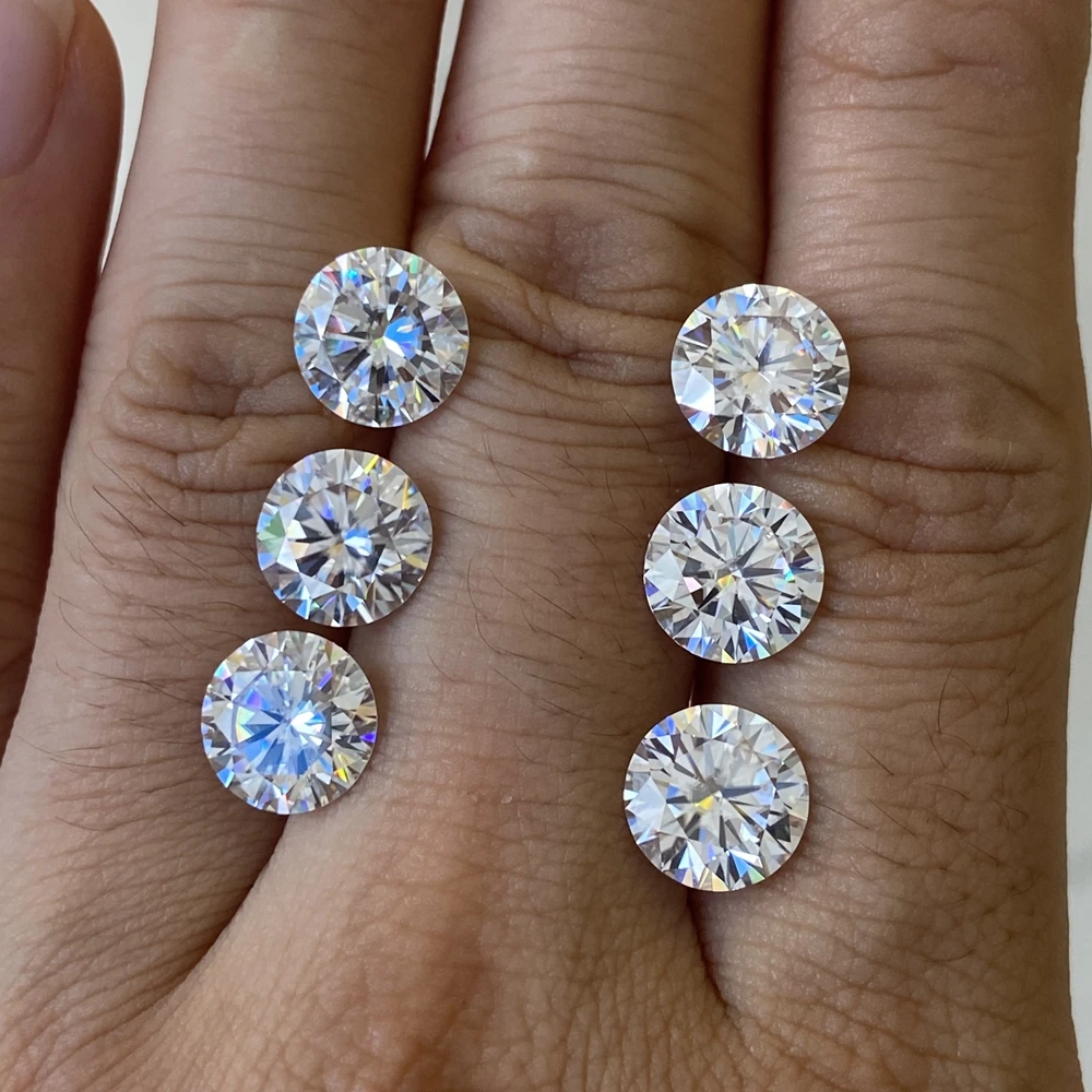 Lab diamond stone excellent cut 1ct piece 6.5mm D VVS1 positive diamond tester Loose Moissanite stone engagement ring