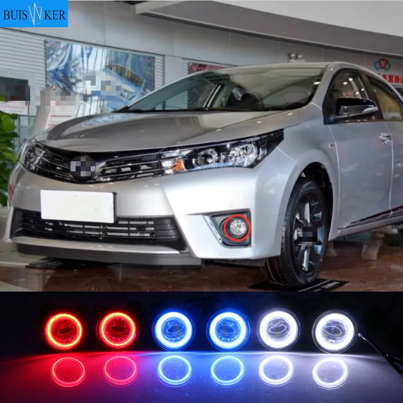 

2PCS For TOYOTA LEVIN Corolla YARiS Verso Highlander Camry REIZ Vios Car LED Fog Light Angel Eye Daytime Running Light White