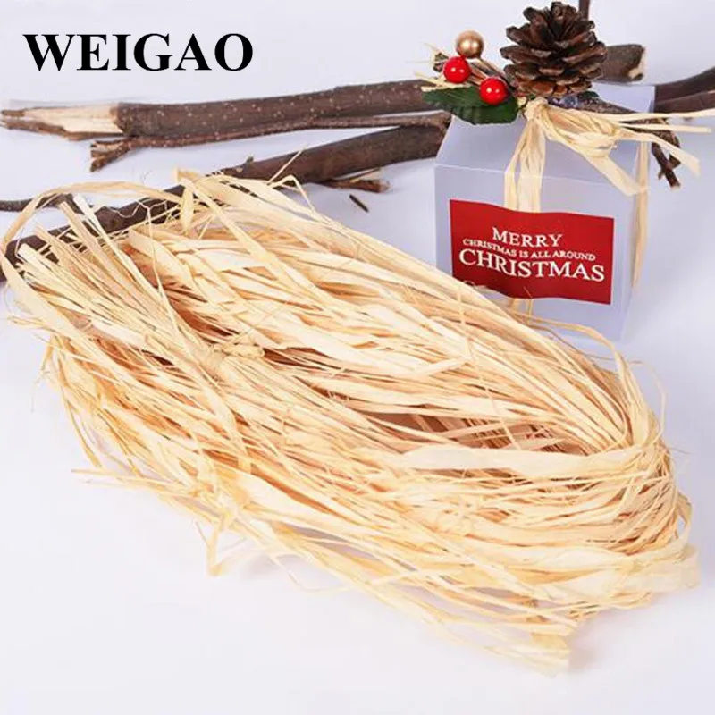 10m/bag Raffia Natural Rope DIY Crafts Wedding Invitation Gift Packing Rope Natural Raffia Straw Rope Wedding Party Decoration