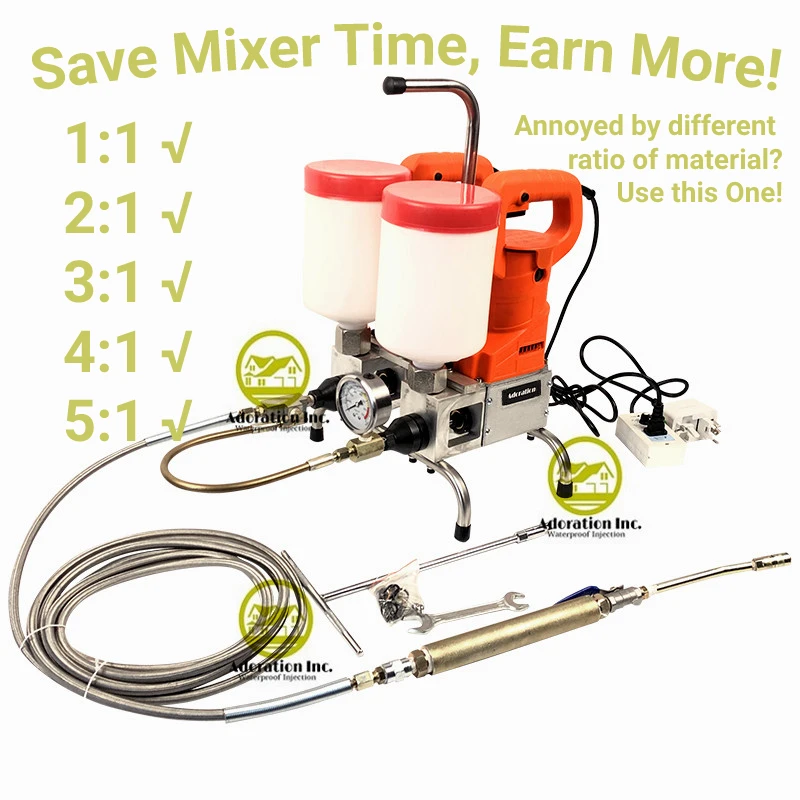 Laje Levante Elemento Duplo 2023 Bomba de Injeção de Epóxi Premium Reparo de Rachadura de Espuma de Poliuretano Parada de Água