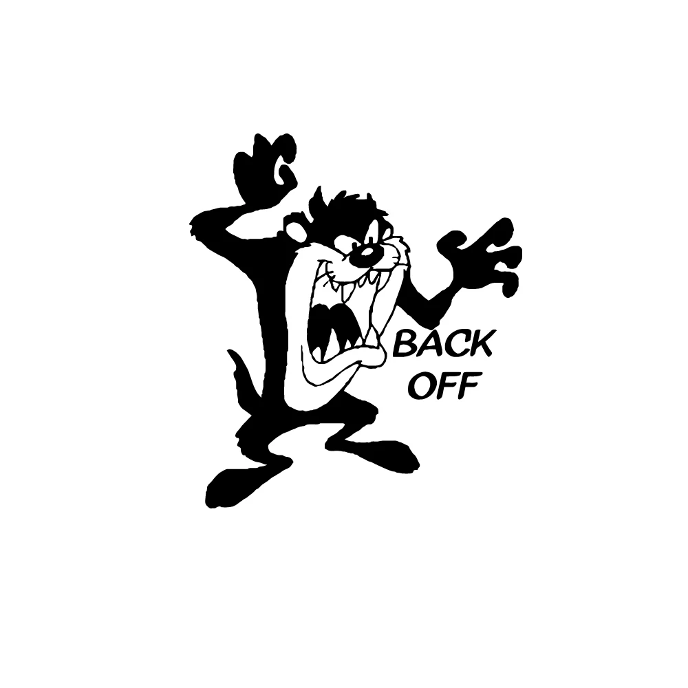 SZWLfunny Warning Wolf Back Off  Animal Car Sticker Waterproof Accessories Vinyl Decal for All Cars RV VW BMW E46,13cm*12cm