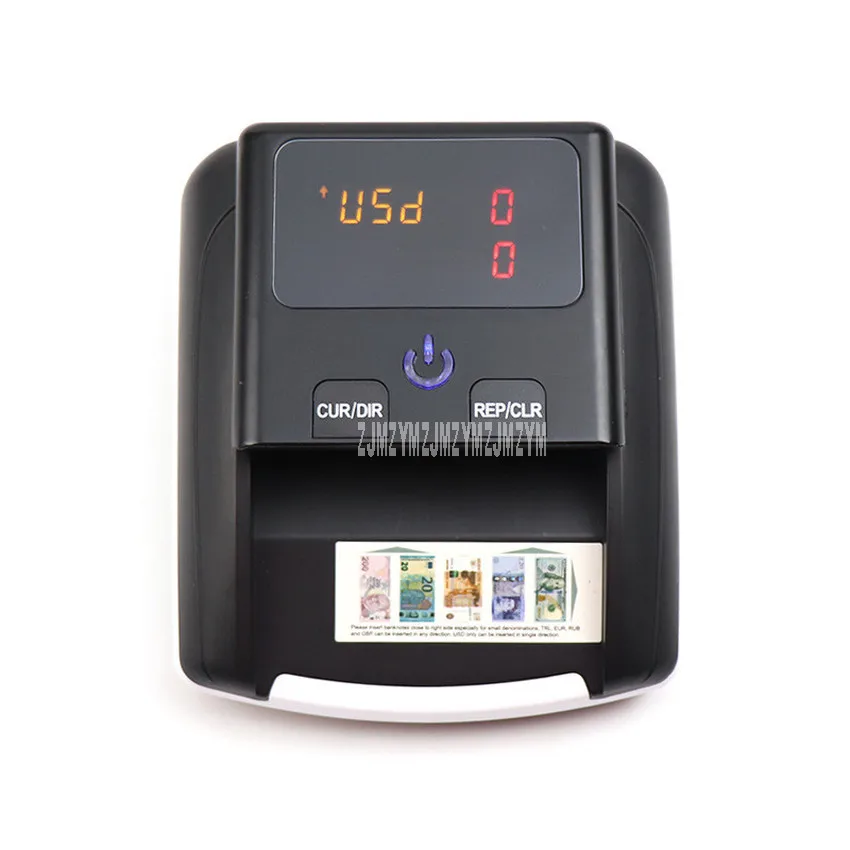 Mini Portable Fake Banknote Detector Total Amount Display Euro USD Conterfeit UV Currency Money Cash Detector With 500mA Battery