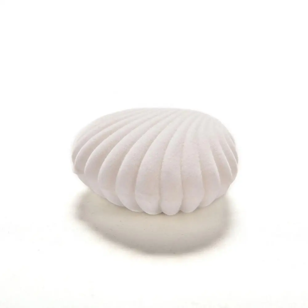 Cute Shell Velvet Gift Box Ring Pendant Jewelry Earrings Storage Display Case