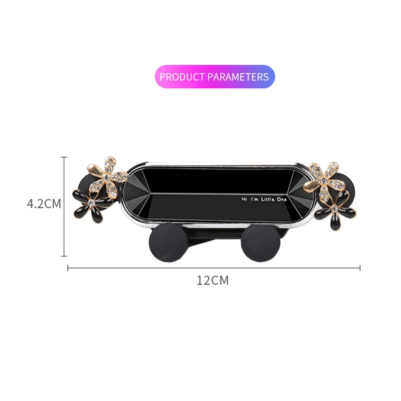 Neue Kristall Blume Schwerkraft Auto Telefon Halter Universal Starke Air Vent Clip Halterung Einstellbare Mobile Handy Ständer für Freisprecheinrichtung – Detail 9