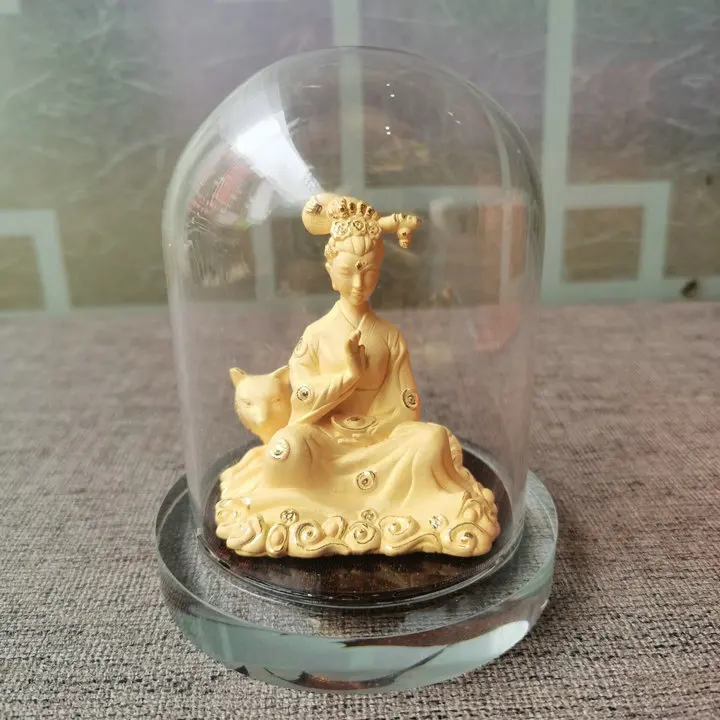 

New style boxwood carving fox fairy grandma ornaments, Taoist magic tools, geomantic supplies