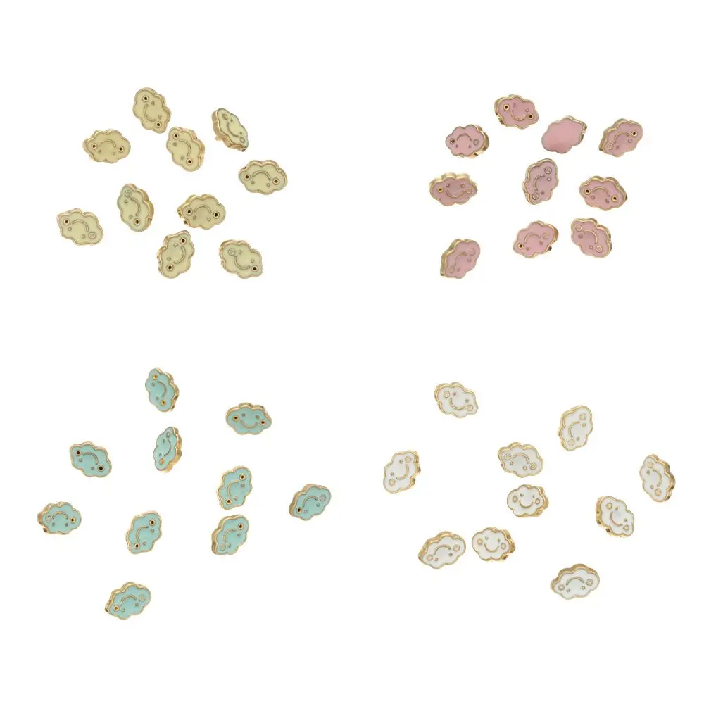 10 قطعة 6 مللي متر سحابة صغيرة شكل الملابس دمية أزرار خياطة الملابس البلاستيكية اكسسوارات سكرابوكينغ اليدوية دمية الملابس الحرفية