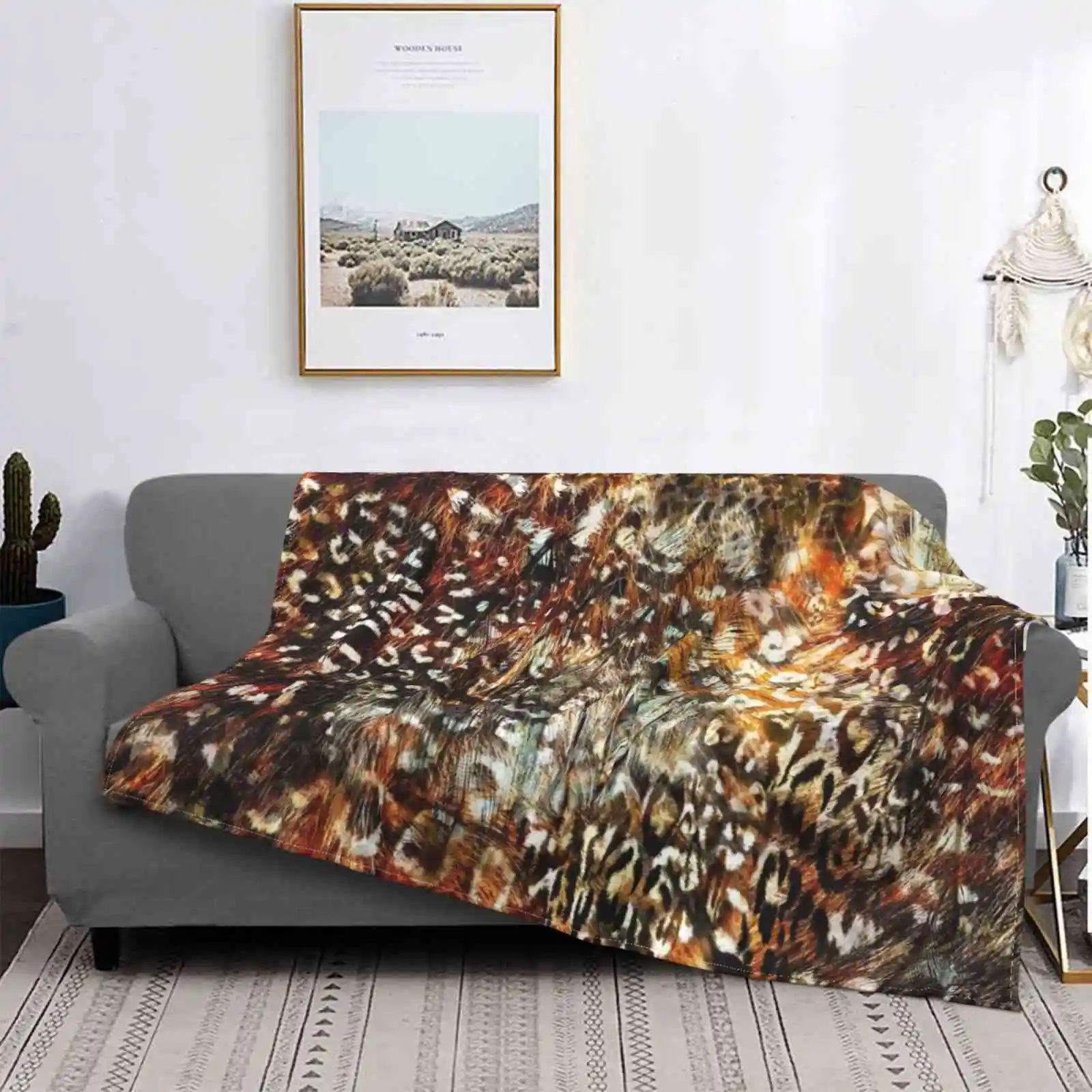 Luxury Snake Skin Creative Design Comfortable Flannel Blanket Luxury Snake Skin Animal Vibrant Trendy Colorful