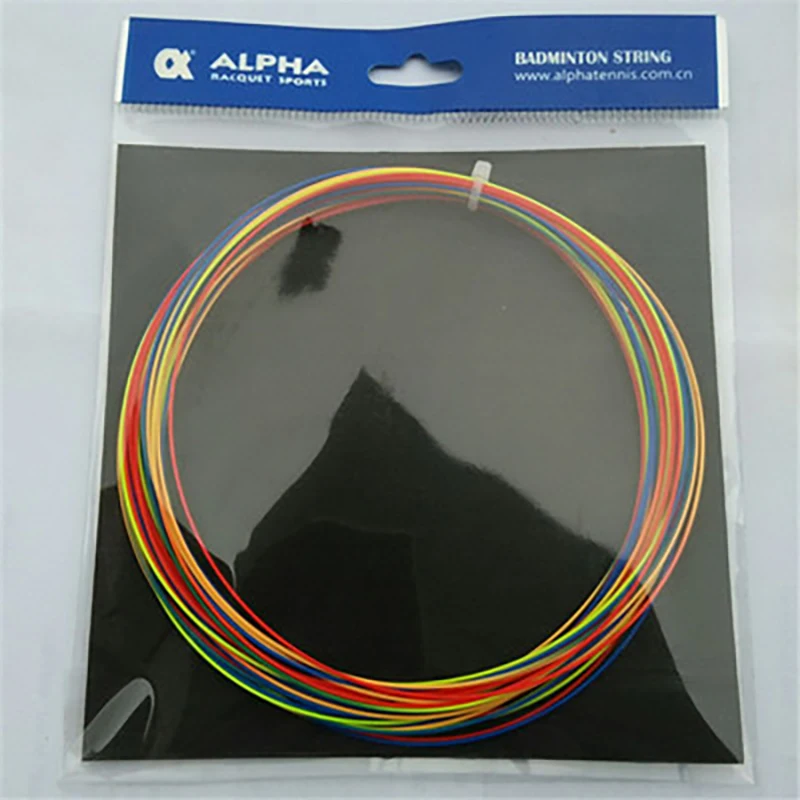 

Alpha 2pcs Badminton Rainbow String 0.7mm Durability Training Gym Men Rainbow 10m Badminton Racket